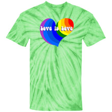 Load image into Gallery viewer, Love is Love Rainbow Heart - Tie-Dye T-Shirt or Hoodie