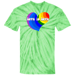 Love is Love Rainbow Heart - Tie-Dye T-Shirt or Hoodie