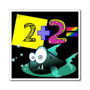 2+2=Fish - Magnets & Stickers in Multiple Sizes