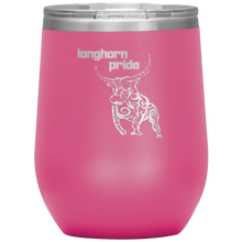Load image into Gallery viewer, Longhorn Pride - Wine Tumbler 12 oz Pink