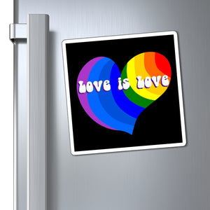 Love is Love Rainbow Heart - Magnets 3x3, 4x4, 6x6