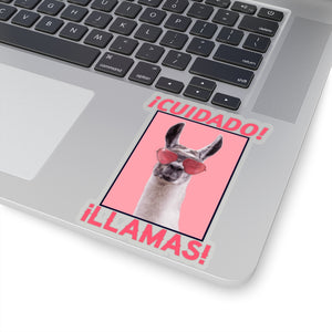 Cuidado Llamas - Kiss-Cut Stickers, 4 size options