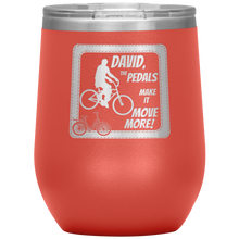 Load image into Gallery viewer, Pedals Make it Move More - Wine Tumbler 12 oz Coral