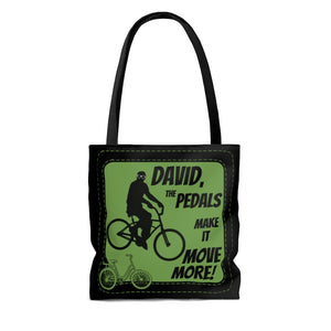 Pedals Make it Move More - AOP Tote Bag, 3 size options