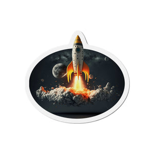 Rocket Liftoff Kiss-Cut Magnets