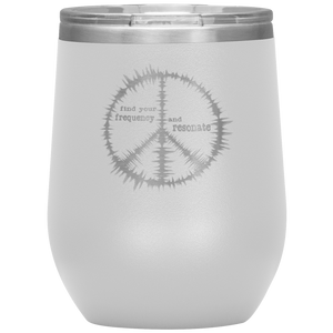 Find Your Frequency - Wine Tumbler 12 oz White