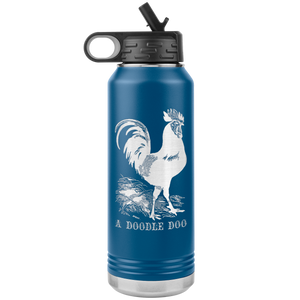 Cock-A-Doodle-Doo - Water Bottle, Stainless Steel, 32 oz Tumbler