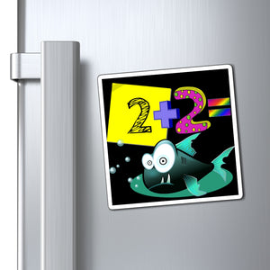 2+2=Fish - Magnets & Stickers in Multiple Sizes