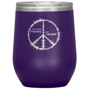 Find Your Frequency - Wine Tumbler 12 oz Purple