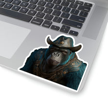 Load image into Gallery viewer, Ape Space Cowboy Cyan - Kiss-Cut Stickers, 4 size options