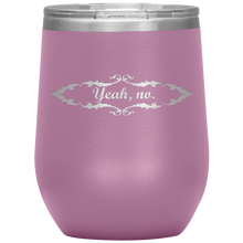 Load image into Gallery viewer, Yeah, No. - Wine Tumbler 12 oz Lt Purple