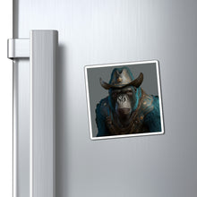 Load image into Gallery viewer, Ape Space Cowboy Cyan - Magnets 3x3, 4x4, 6x6