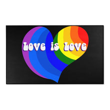 Load image into Gallery viewer, Love is Love Rainbow Heart - Area Rug, 3 size options