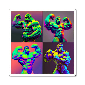 Ape Strong Pop Art - Magnets 3x3, 4x4, 6x6