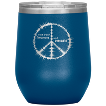 Load image into Gallery viewer, Find Your Frequency - Wine Tumbler 12 oz Blue