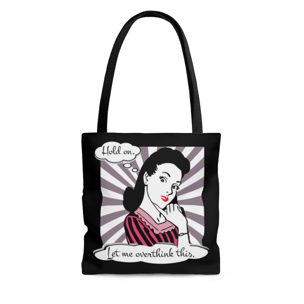 Let Me Overthink This - AOP Tote Bag, 3 size options