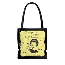 Load image into Gallery viewer, Gossip is the Devil&#39;s Telephone. Best to Just Hang Up. - AOP Tote Bag, 3 sizes