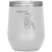 Load image into Gallery viewer, Longhorn Pride - Wine Tumbler 12 oz White