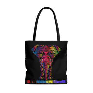 Remember Rainbow Elephant - AOP Tote Bag