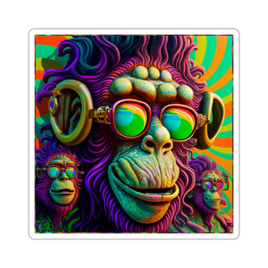 Cosmic Apes Trippy - Kiss-Cut Stickers, 4 size options