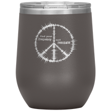 Load image into Gallery viewer, Find Your Frequency - Wine Tumbler 12 oz Pewter