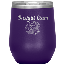 Load image into Gallery viewer, Bashful Clam - Wine Tumbler 12 oz Purple