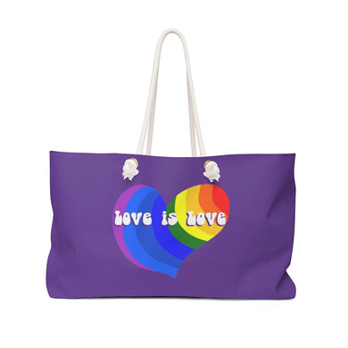 Love is Love Rainbow Heart - Weekender Bag