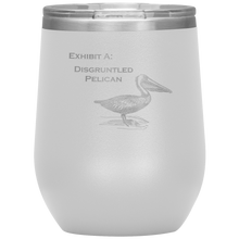 Load image into Gallery viewer, Disgruntled Pelican - Wine Tumbler 12 oz White