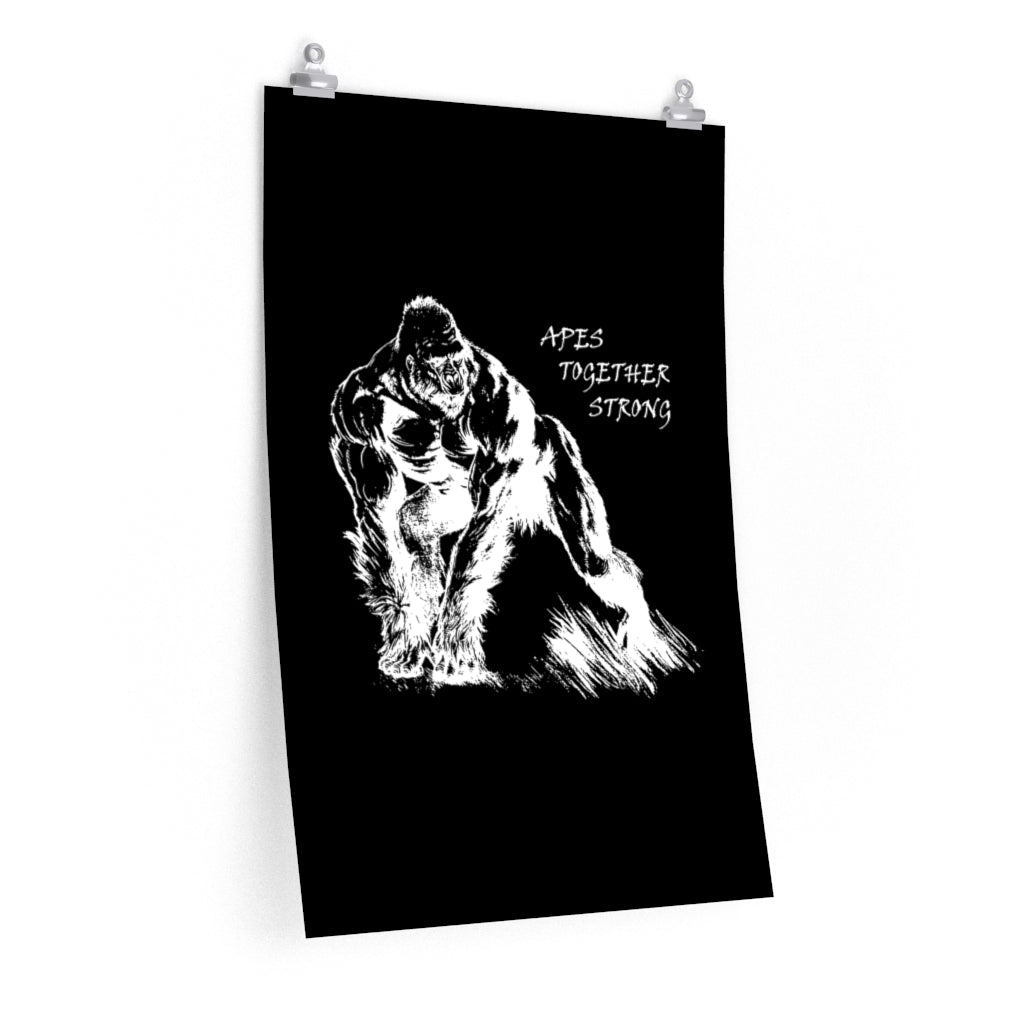Apes Together Strong BW – Posters in various sizes, Portrait
