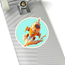 Load image into Gallery viewer, Rocket Yellow - Kiss-Cut Stickers, 4 size options
