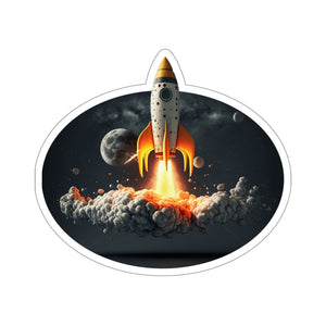 Rocket Liftoff - Kiss-Cut Stickers, 4 size options