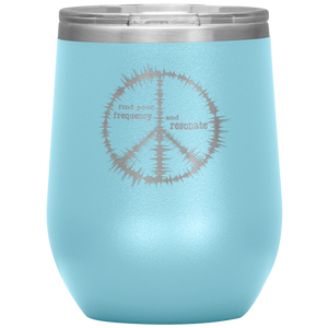 Find Your Frequency - Wine Tumbler 12 oz Lt Blue