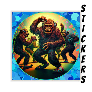 Ape Dance Party Moves - Kiss-Cut Stickers, 4 size options