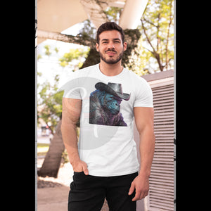 Ape Space Cowboy Royalty Premium Short & Long Sleeve T-Shirts Unisex