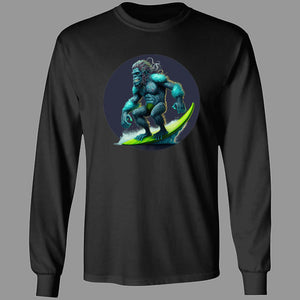 Ape Surfer Green Premium Short & Long Sleeve T-Shirts Unisex