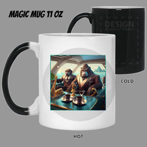 Ape Tycoons Club Med - Cups Mugs Black, White & Color-Changing