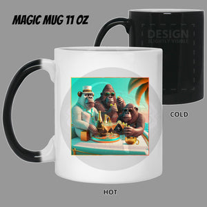 Apes in Paradise - Cups Mugs Black, White & Color-Changing