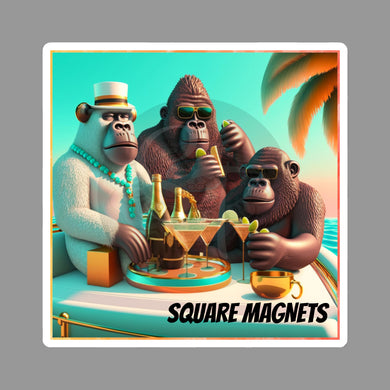 Apes in Paradise - Magnets 3x3, 4x4, 6x6