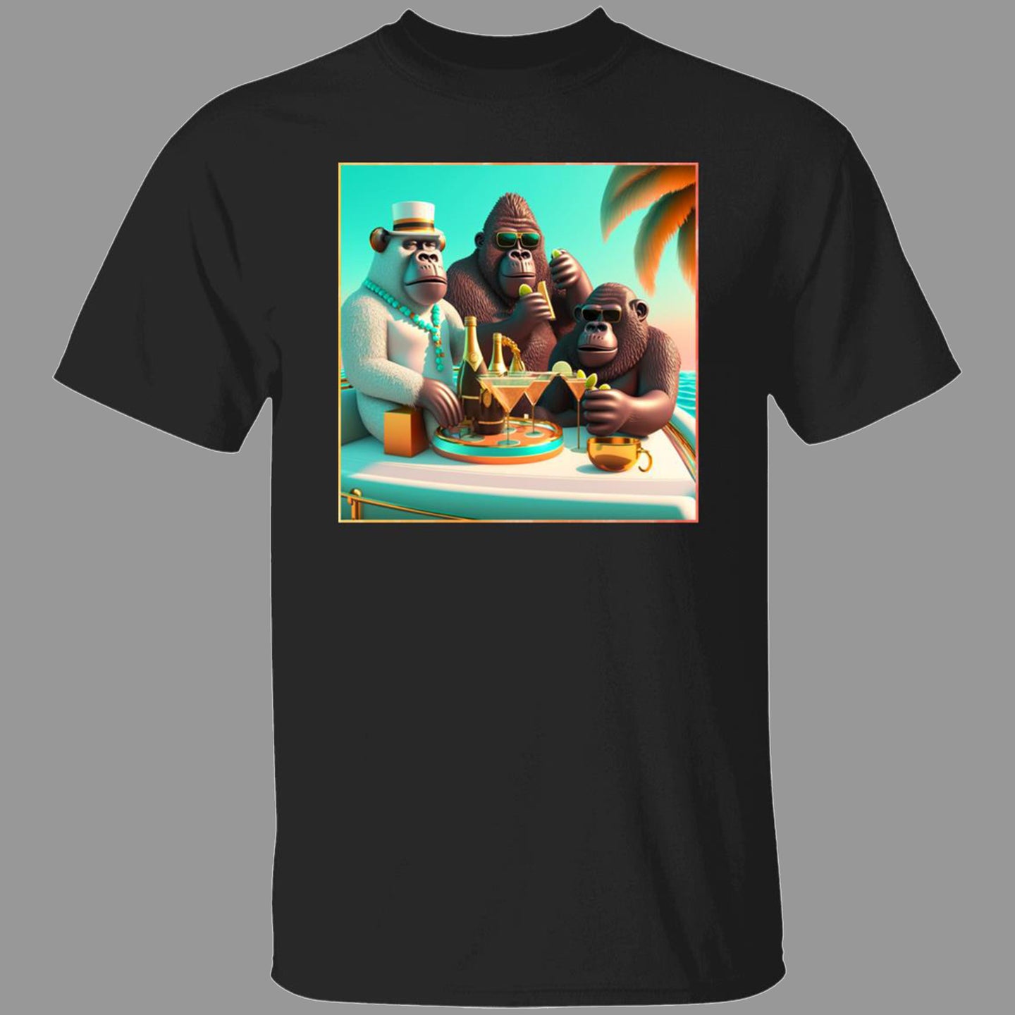 Apes in Paradise Premium Short & Long Sleeve T-Shirts Unisex