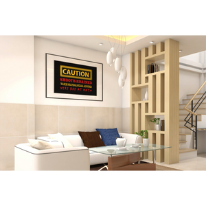 Caution Very Bad at Math, With and Without Icons – Posters in various sizes & styles, Landscape