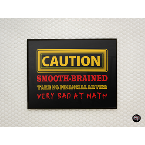 Caution Very Bad at Math, With and Without Icons – Posters in various sizes & styles, Landscape