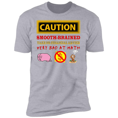 Caution Very Bad at Math, With Icons - Premium & Ringer Short Sleeve T-Shirts