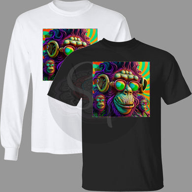 Cosmic Apes Trippy Premium Short & Long Sleeve T-Shirts Unisex