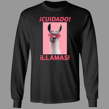 Load image into Gallery viewer, Cuidado Llamas Premium Short &amp; Long Sleeve T-Shirts Unisex