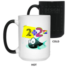 Load image into Gallery viewer, 2+2=Fish - Cups Mugs Black, White &amp; Color-Changing