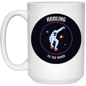 Hodling to the Moon Skateboard – Cups Mugs Black, White & Color-Changing