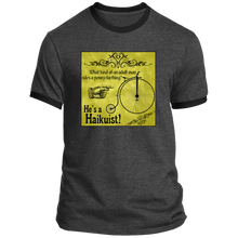 Load image into Gallery viewer, Penny-Farthing Haikuist - Unisex Ringer Tee PC54R