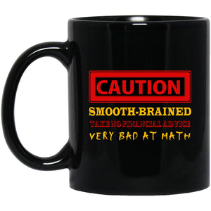 Caution Very Bad at Math, No Icons – Cups Mugs Black, White & Color-Changing