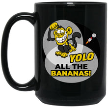 Load image into Gallery viewer, YOLO All the Bananas – Cups Mugs Black, White &amp; Color-Changing