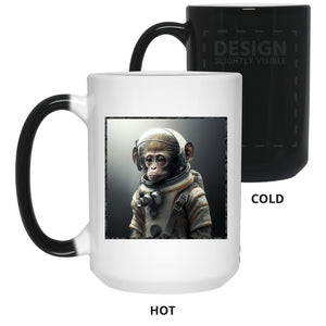 Space Ape White - Cups Mugs Black, White & Color-Changing